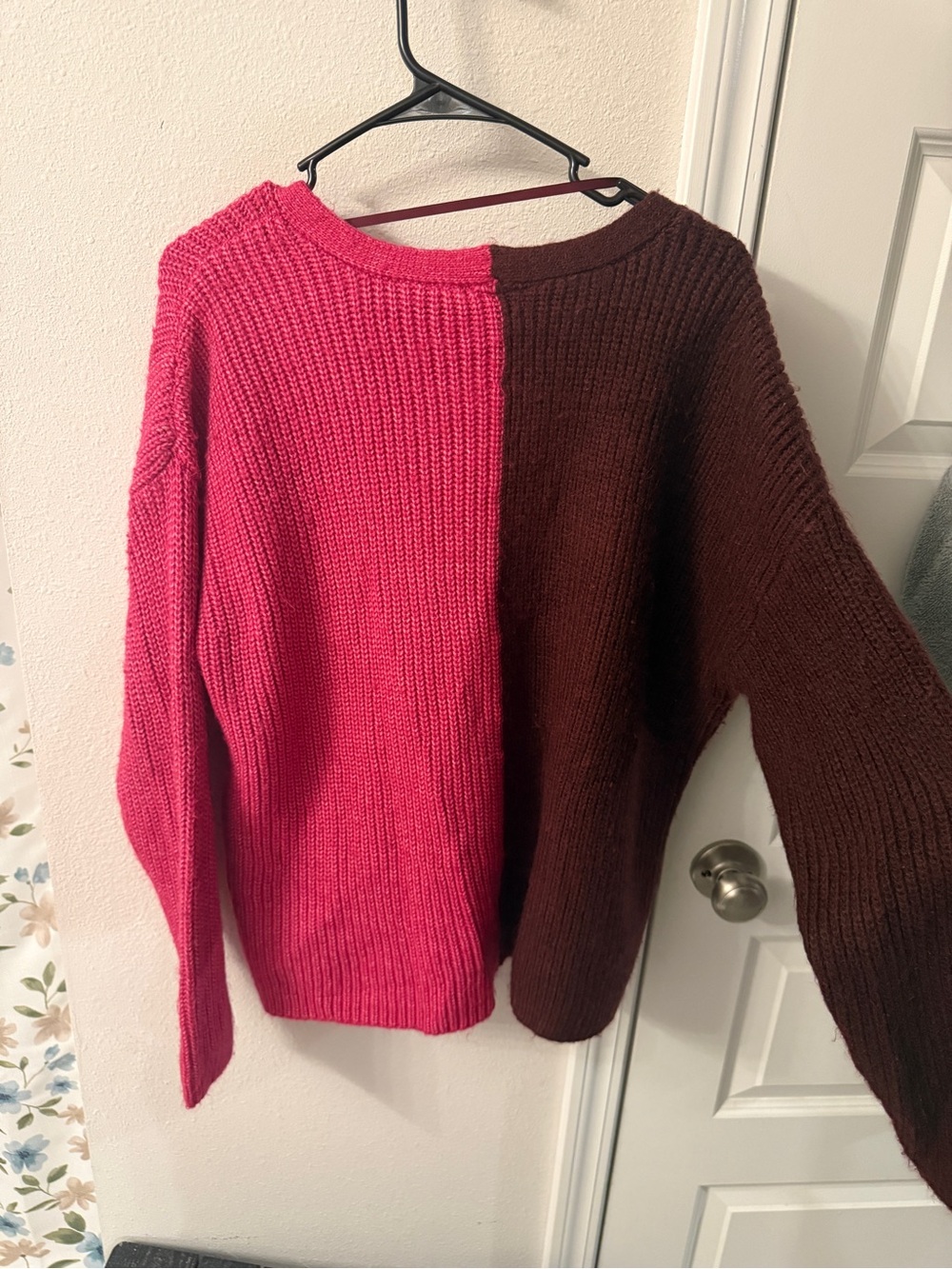 Lane Bryant Two-Tone Ribbed Button Cardigan - Picture 2 of 5